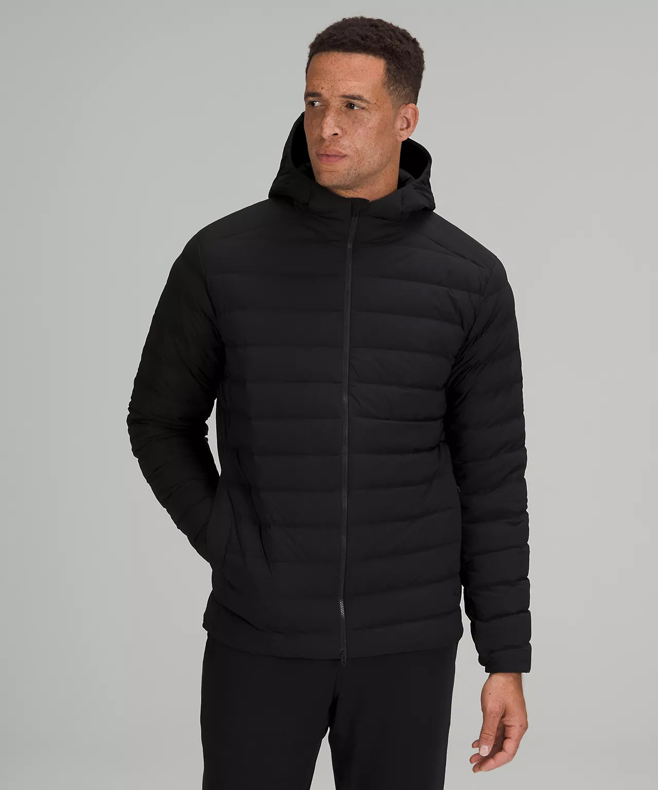 NWT Lululemon Navigation Down Black Full Zip Hoodie Jacket Men Sz M