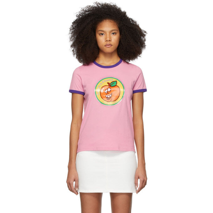 Marc Jacobs Pink The Ringer “Life’s Peach” T-Shirt Wms Sz XS