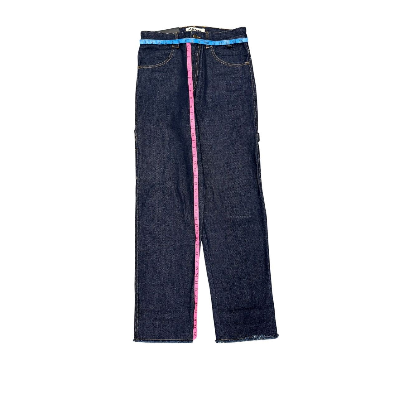 DARKPARK Blue Raw Carpenter Wide Leg Baggy Men Denim Sz 30