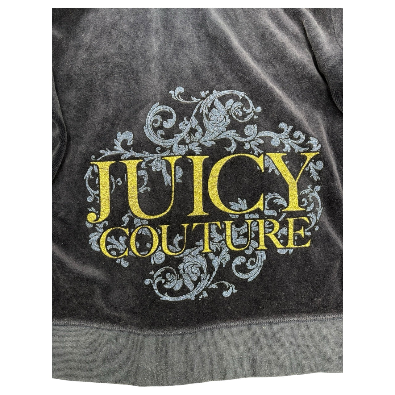 Juicy Couture Dark Blue Wmns Sz L Hooded Jacket