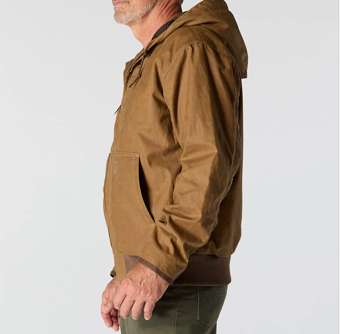 NWT Carhartt Loose Fit Brown Waxed Cotton Active Jacket Men Sz S