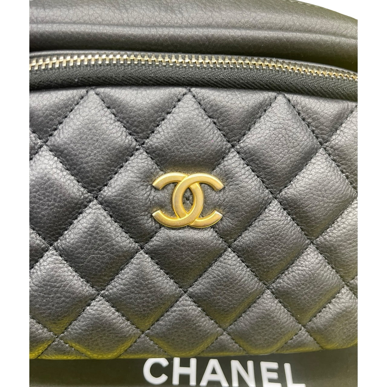 Chanel Black Camera Casee Quilted Leather Calfskin Women Crossbody Handbag