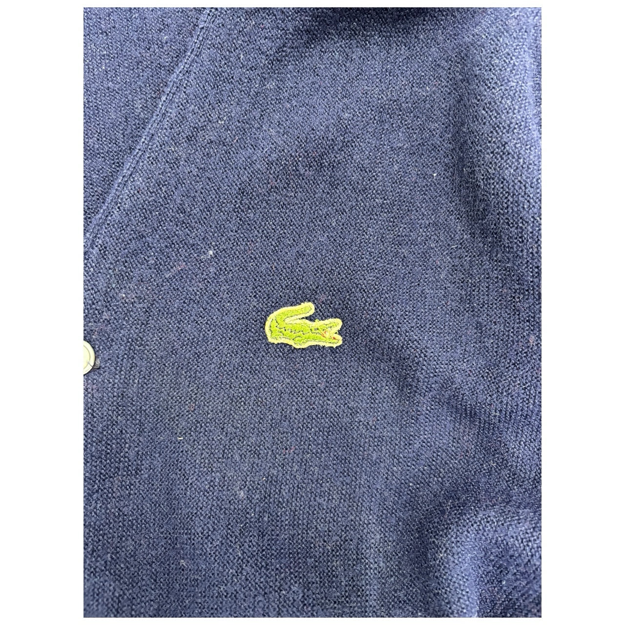 NWB Vintage Izod Lacoste 70s Navy Embroidery Logo Button Cardigan Men Sz XL