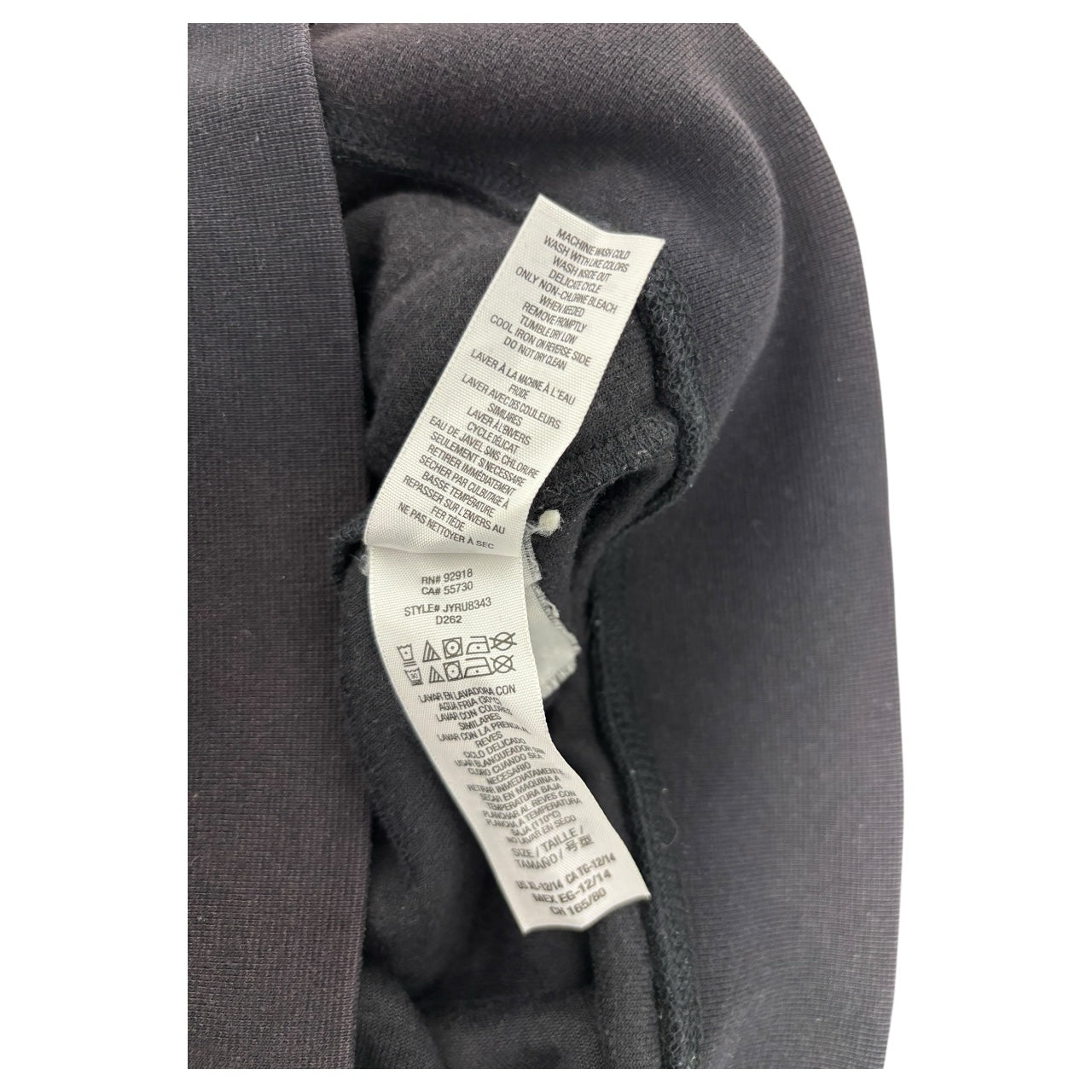 Juicy Couture Velour Black Zip Up Hoodie Wmns Sz XL