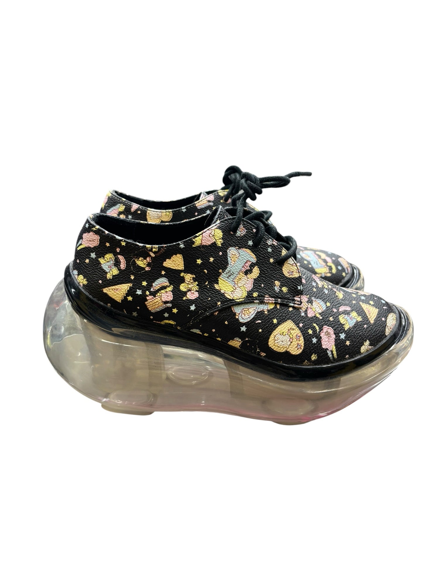 Mikio Sakabe x Janny Fax Moon Sole Classic Print Shoes Black Cartoon Wmns US 7