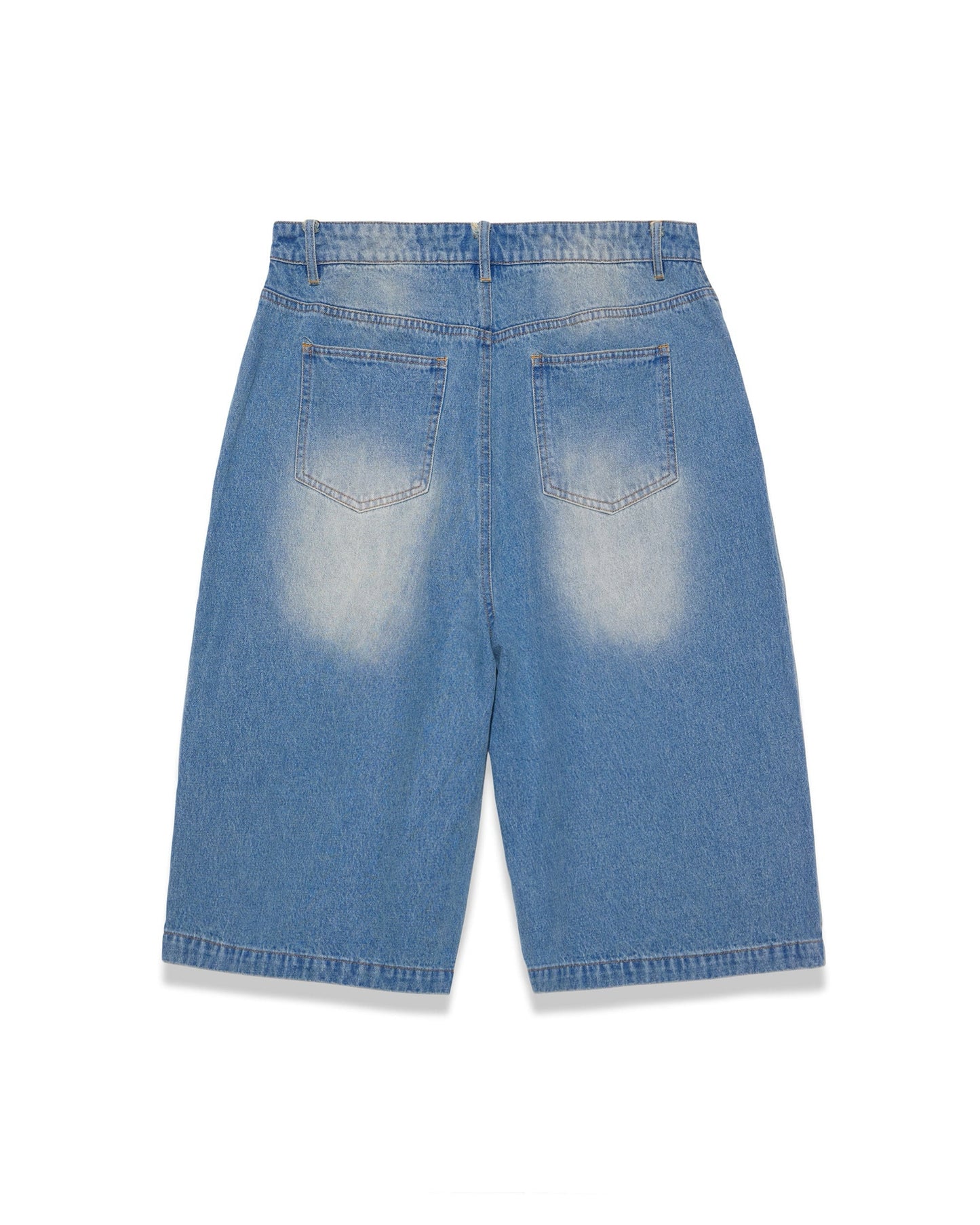 VALE FOREVER VALLEY DREAM FOOTBALL BLUE DENIM MEN JORTS SZ 32