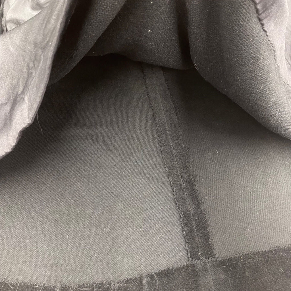 Vtg 1940s Brenner Bros NY Black Wool Coat Fur Hood Rare WWII Museum Quality