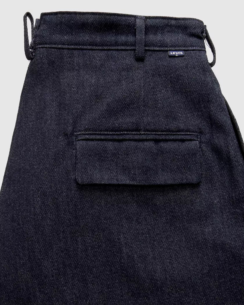NWT Levis Blue Tab Pleated Mns Sz 38 Trousers Japanese Selvage Denim Ivy Med Wash