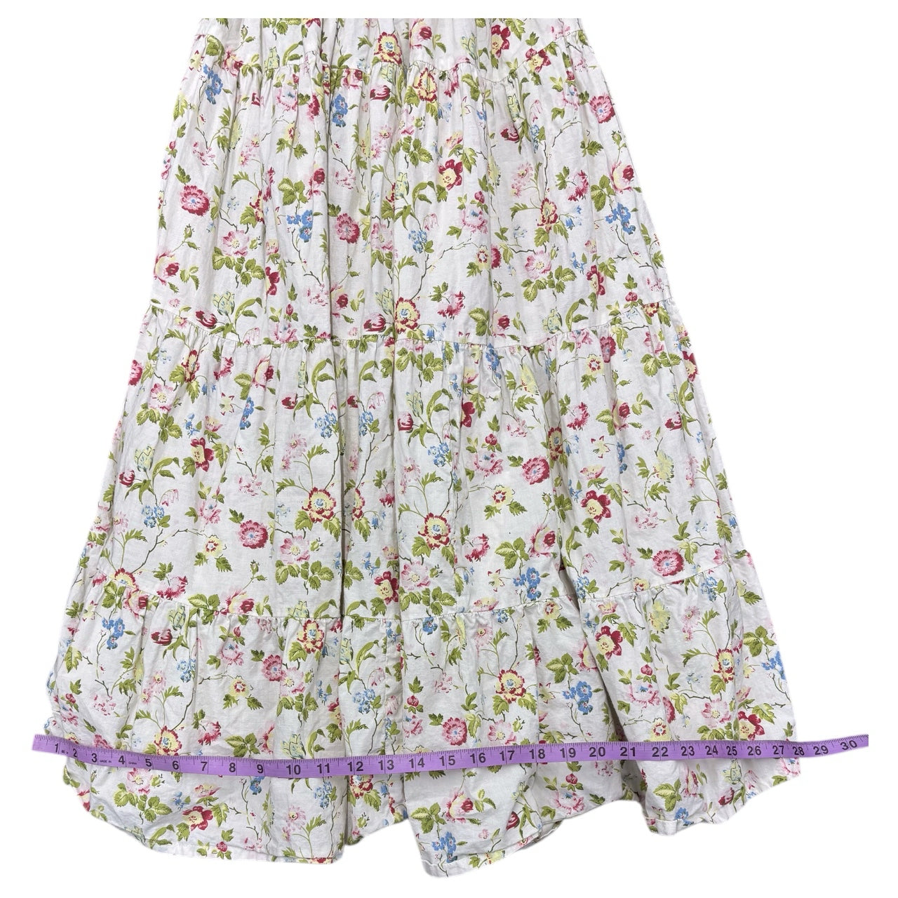 CB POSITANO Y2K White Pleated Floral Maxi Dress Sz XS