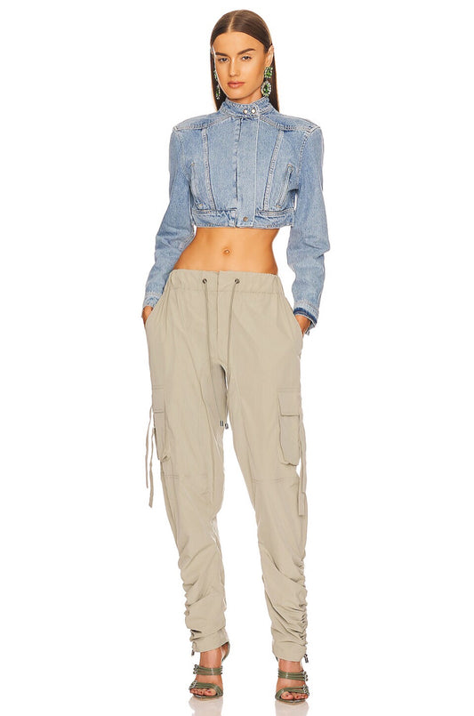 NWT Dundas x Revolve Adriana Cargo Light Khaki Pant Wmns Sz S