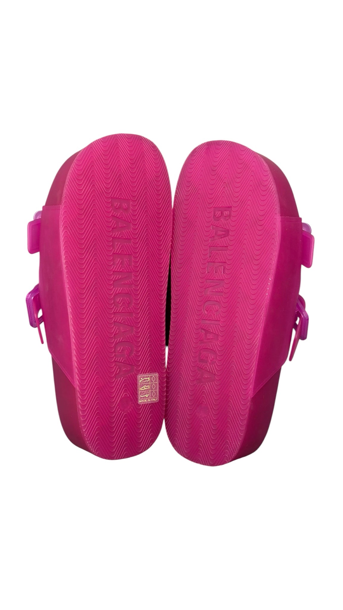 Balenciaga Mallorca Platform Sandals Clear Transparent Double Buckle 41