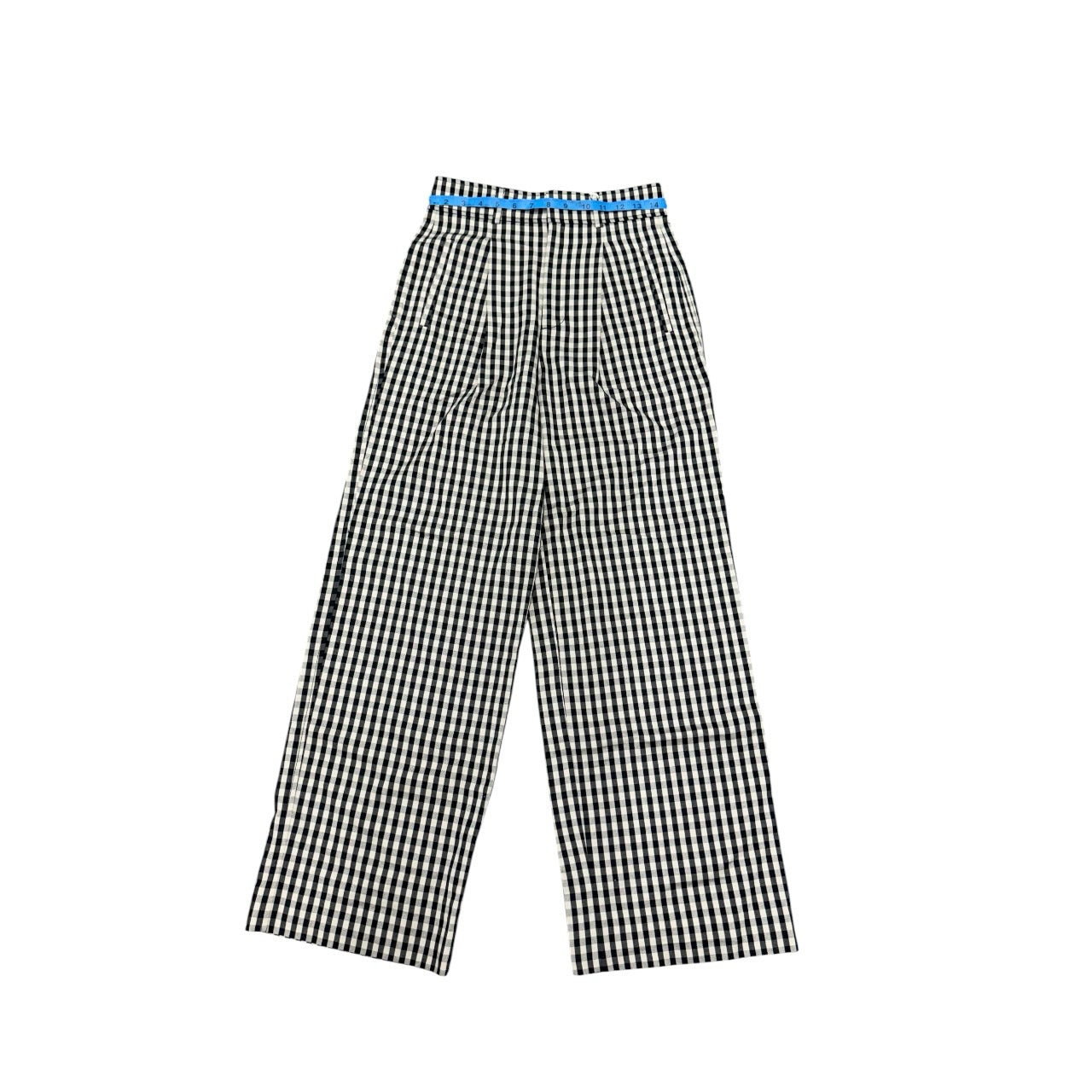 NWT Everlane High Rise Wide Leg Black Tan Striped Pants One Size OS