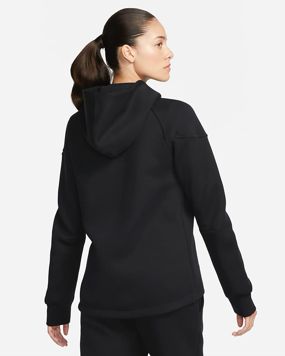 NWT Nike Sportswear Tech Fleece Women’s Full Zip Black Hoodie Sz M