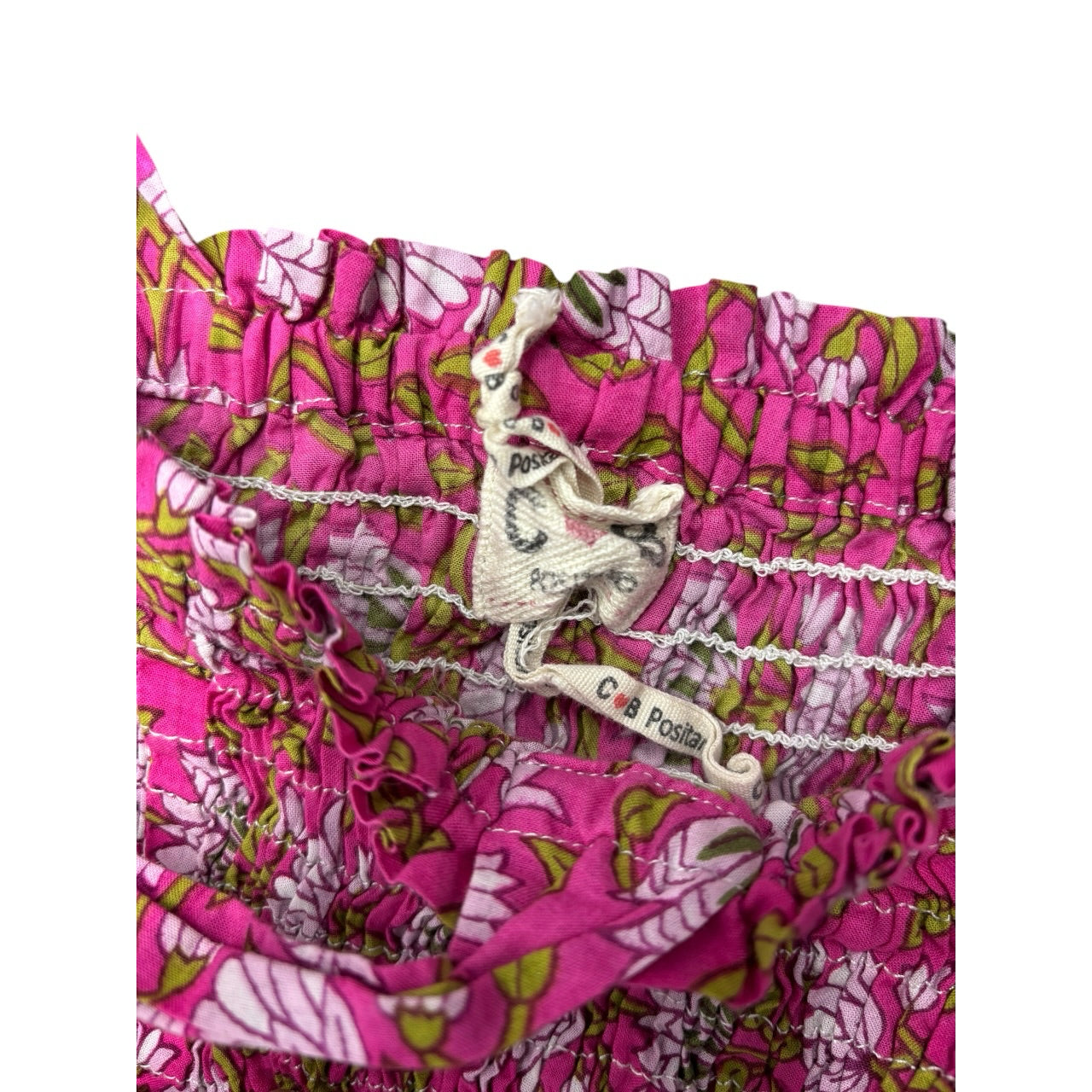 CB Positano Pink Floral Flowy Women Maxi Dress Sz S