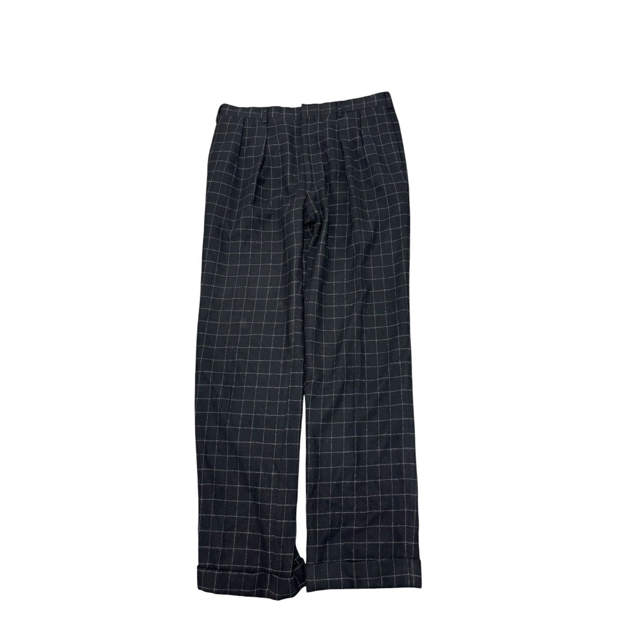 Purpe Label Black Checker 100%  Cashmere Men Pants Sz 34