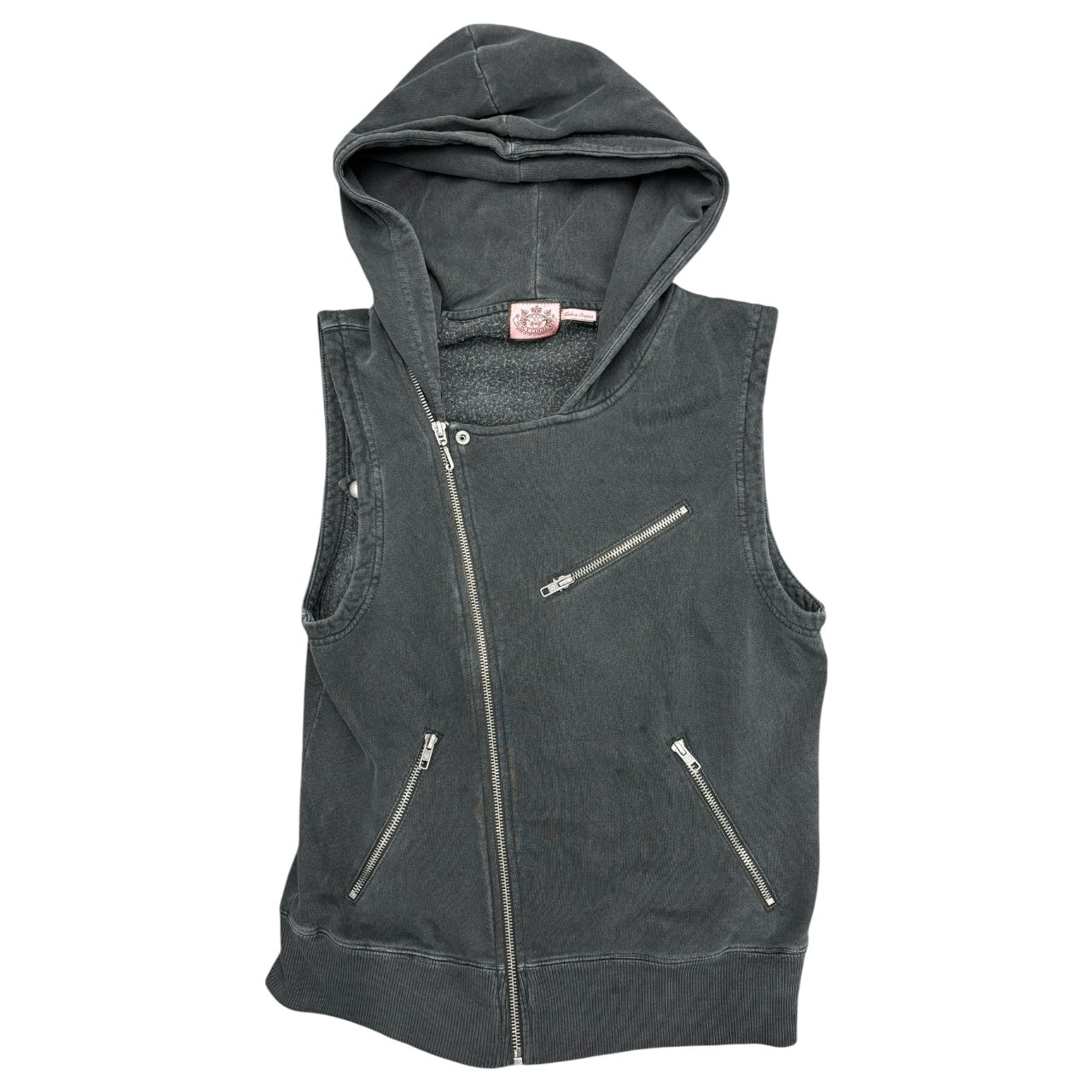 Juicy Couture Velour Black Zip Up Hoodie Sz XL