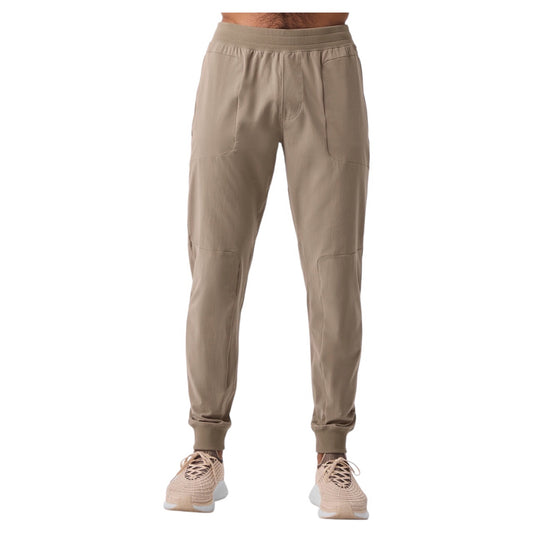 NWOT Alo Yoga Men's Co-op Pant Jogger Gravel Beige Size S Tan Sweatpants