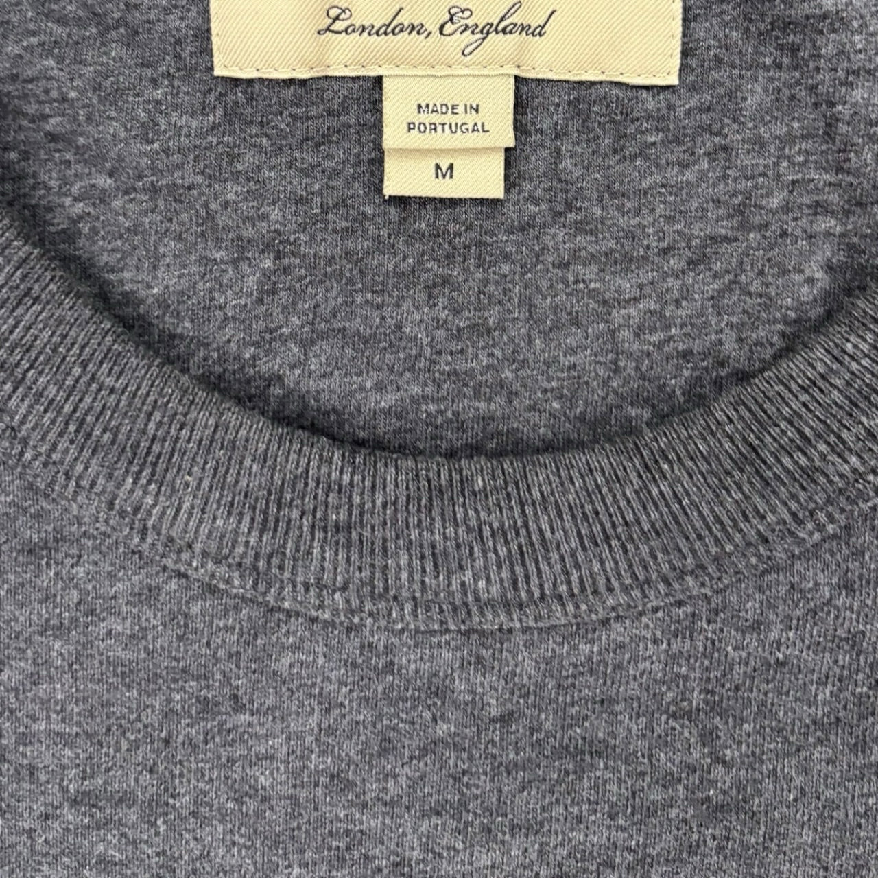 Burberry Gray Camo Leather Equestrian Knight Crewneck Mns Sz M Charcoal Sweater