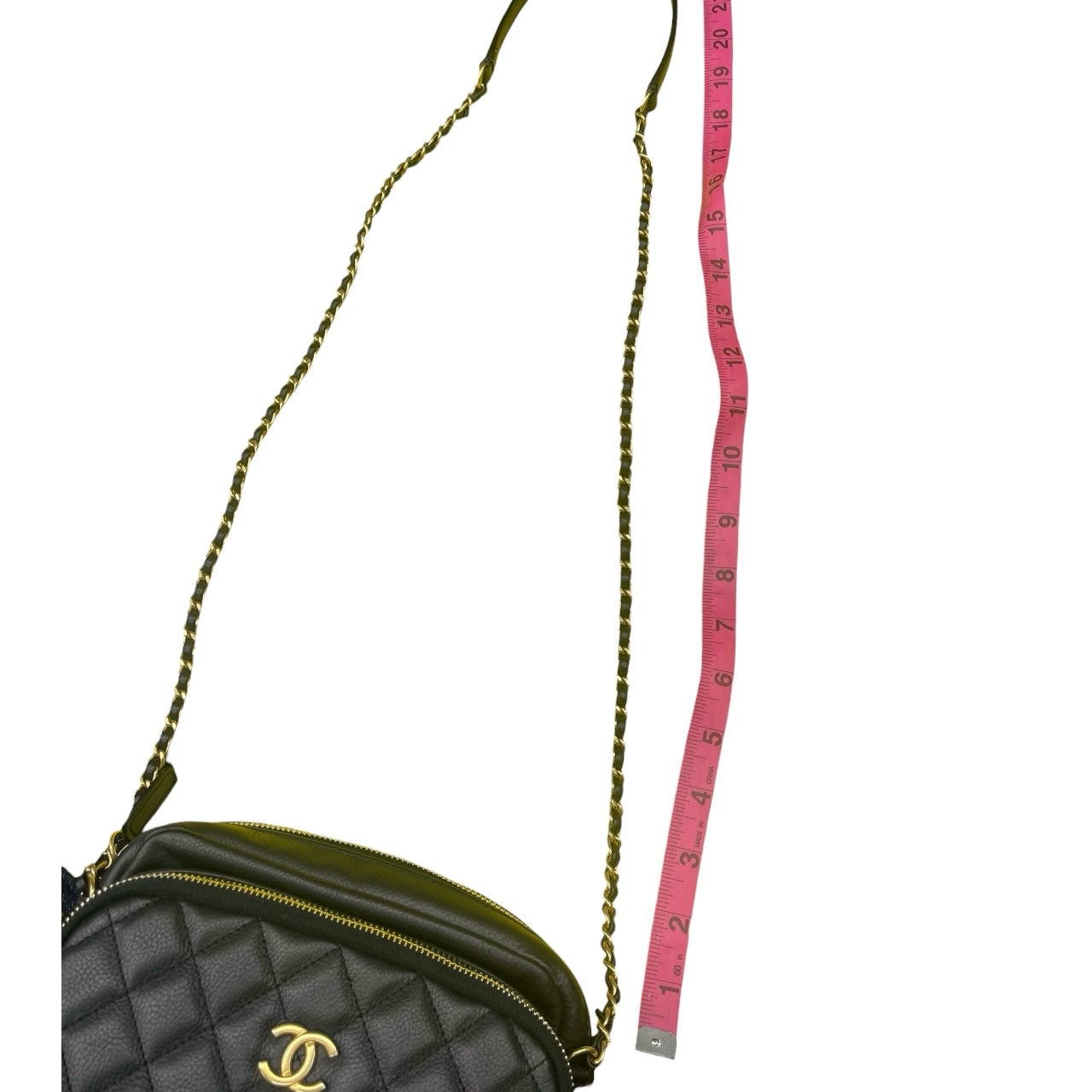 Chanel Black Camera Casee Quilted Leather Calfskin Women Crossbody Handbag