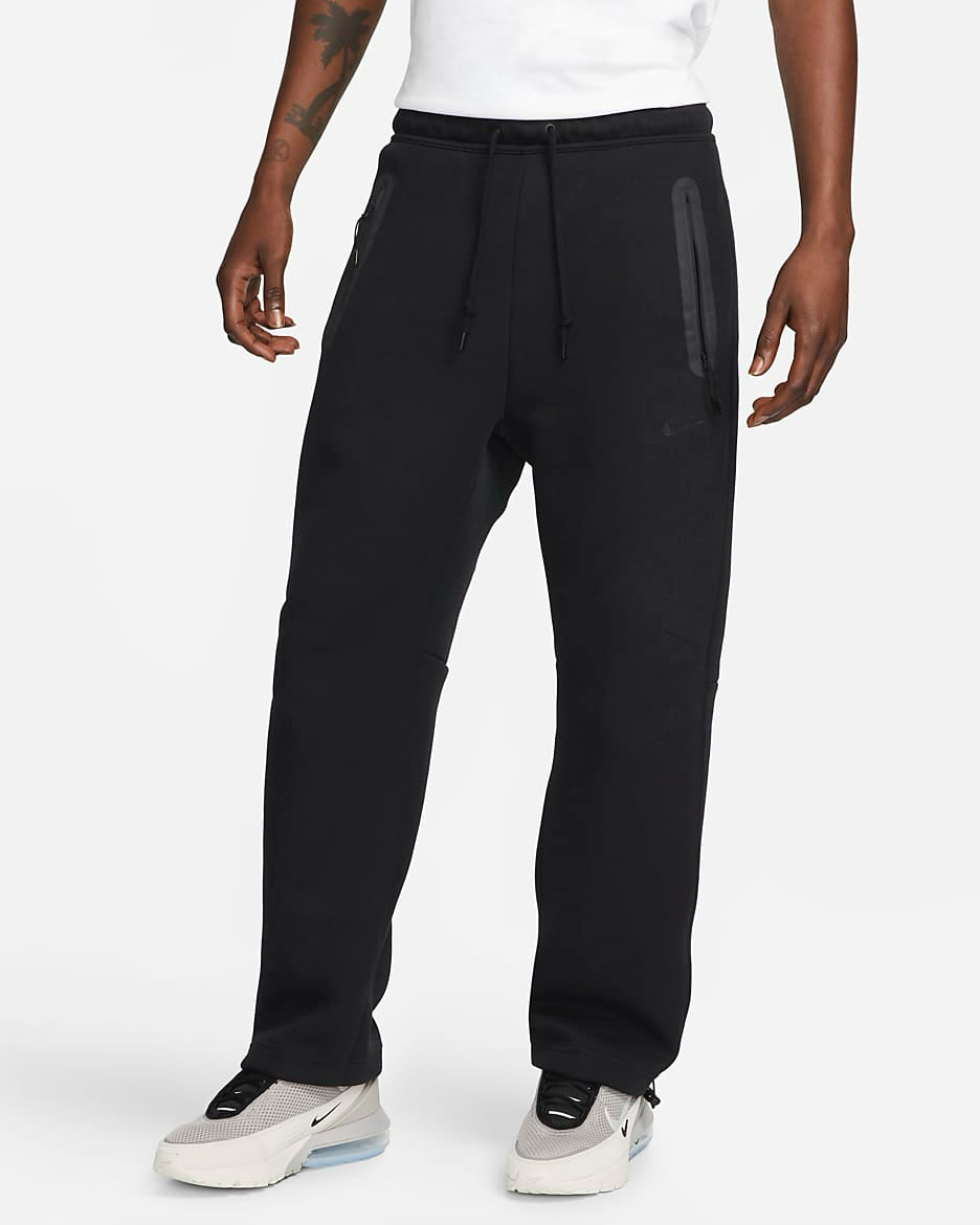 NWT Nike Men's Tech Fleece Open-Hem Sweatpants Black size M