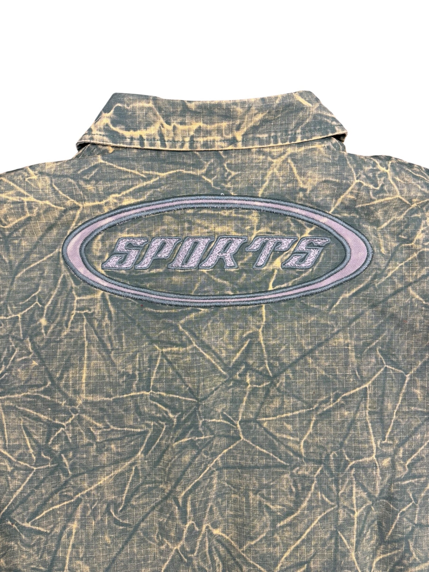 NWT Vale Forever Mns M Acid Wash Green Sample ZIp Up Bomber Jacket