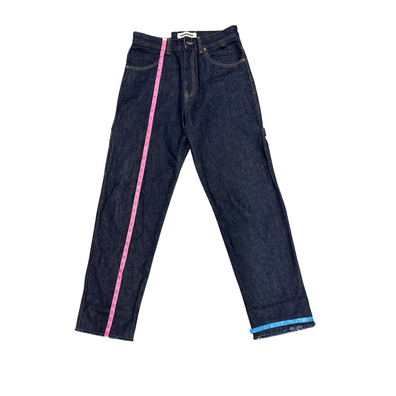 DARKPARK Blue Raw Carpenter Wide Leg Baggy Men Denim Sz 30