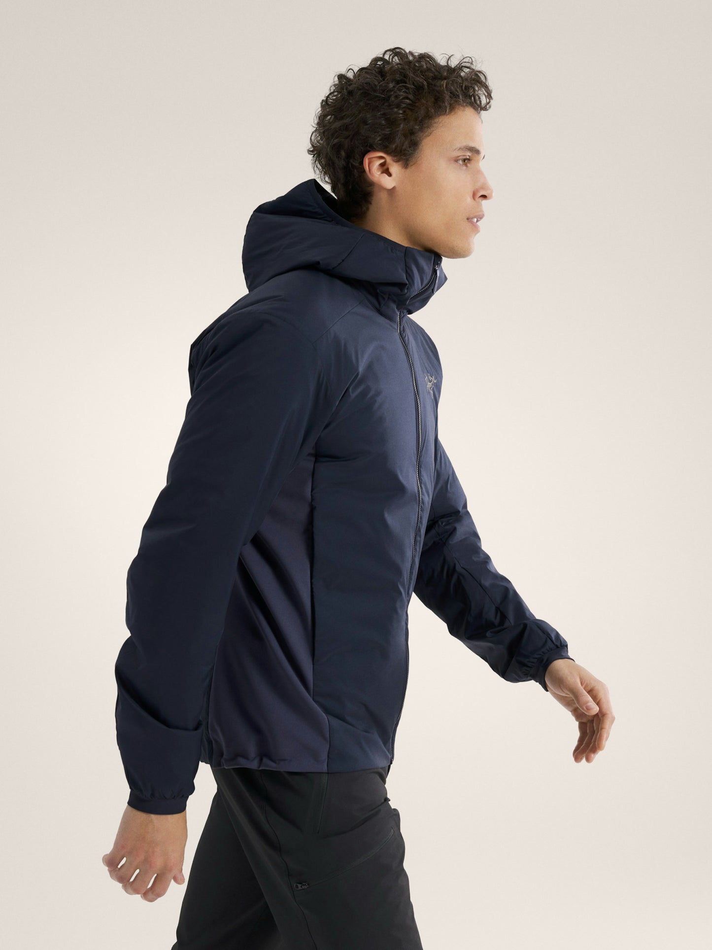 NWT Arc'teryx Mns Sz L Navy Atom Hoody Insulated Hiking Jacket Windbreaker