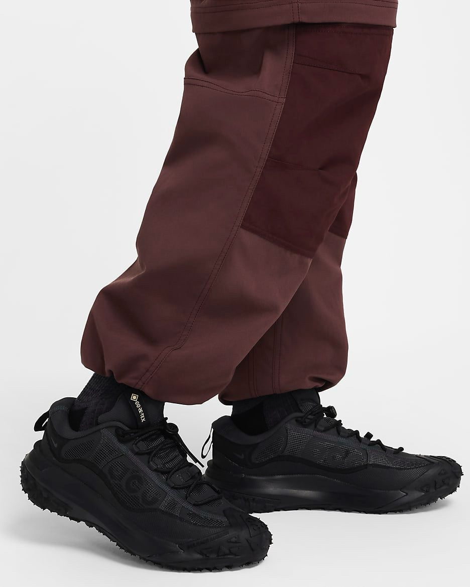 NWT Nike ACG "Smith Summit" Men's Convertible Cargo Pants Burgundy Crush Mns Sz XL