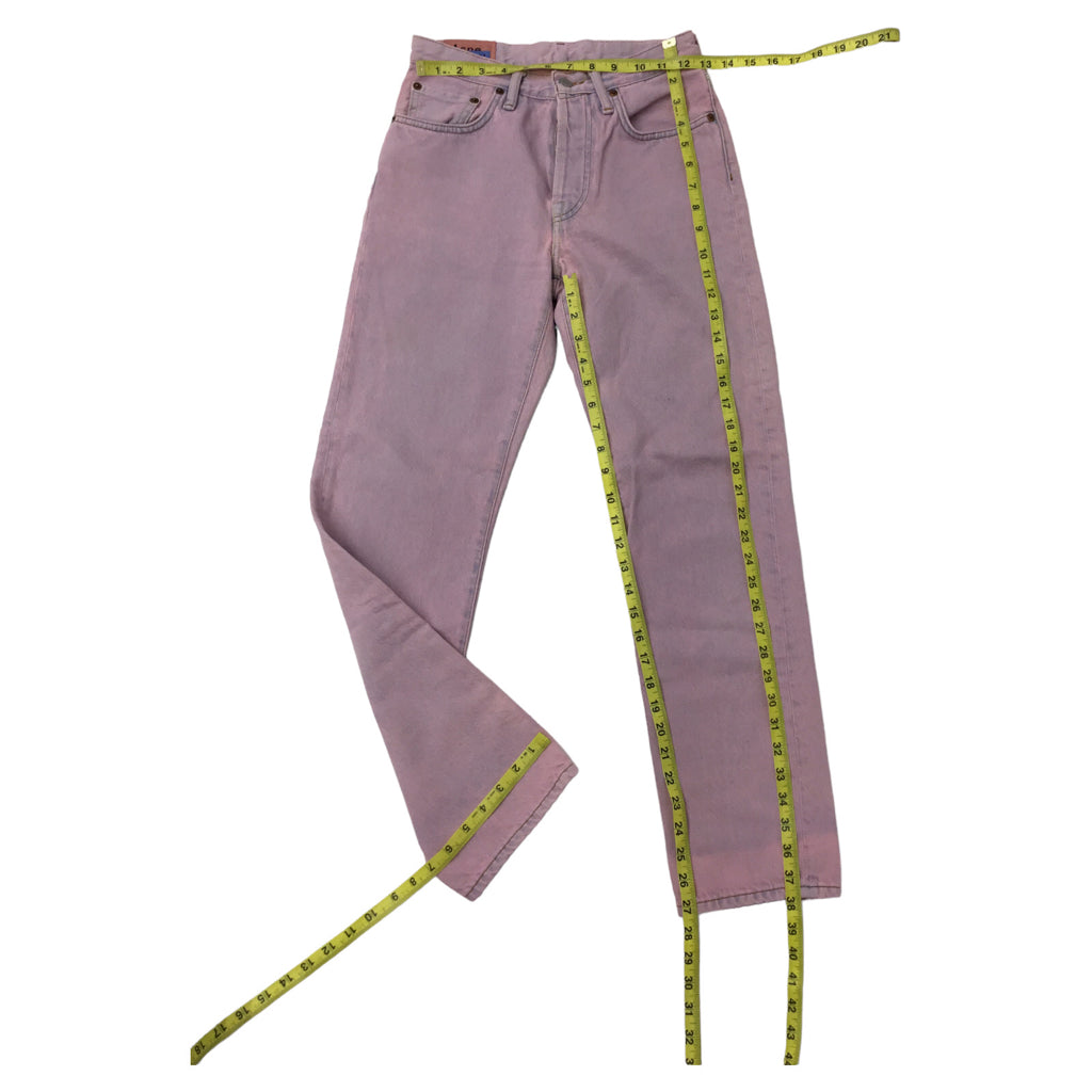 ACNE STUDIOS Womens Pink Button Fly Jeans Sz 26