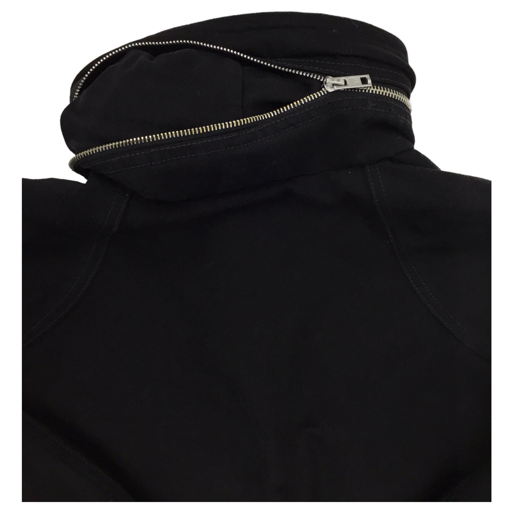 ALEXANDER WANG Heavy Duty S Black Coat Detachable Hood mens oversized y2k