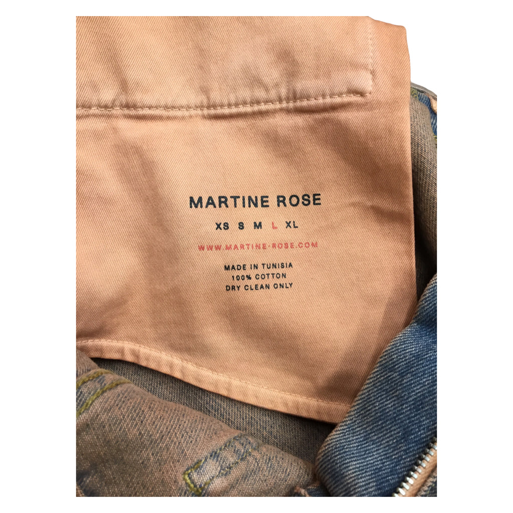 Martine Rose Blue/Brown Acid Wash Men Denim Jeans Size L Wide Straight y2k 90s