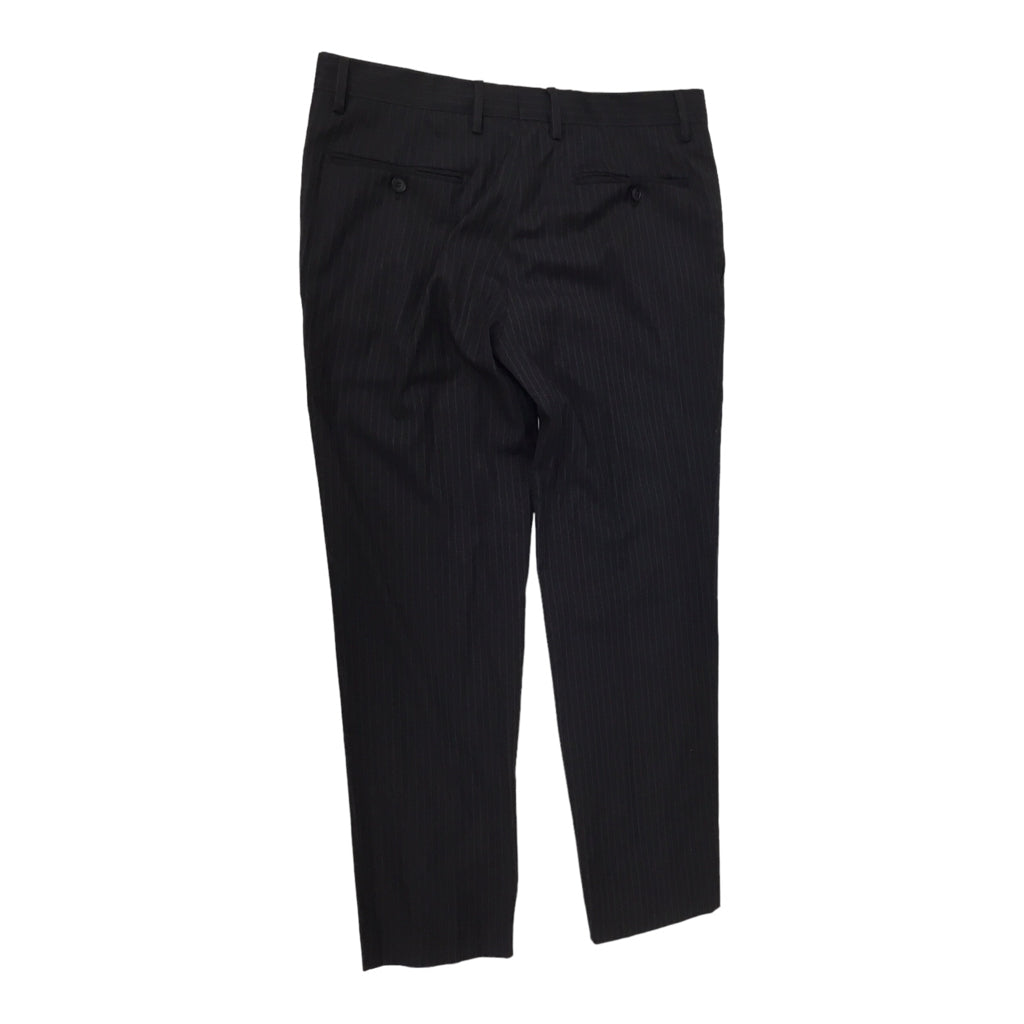 DOLCE & GABBANA Pinstripe Wool Blend Mens Dress Pants Sz XL Black Pants