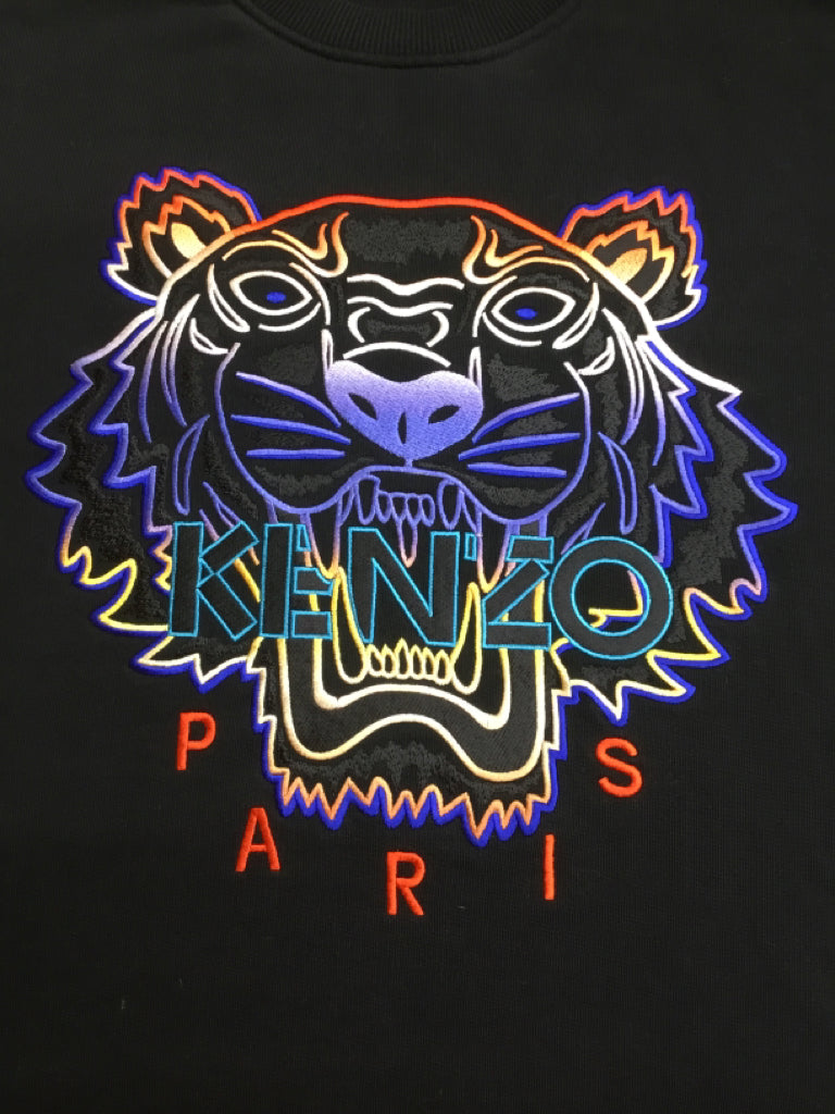 KENZO BLACK PULLOVER SWEATER SIZE M