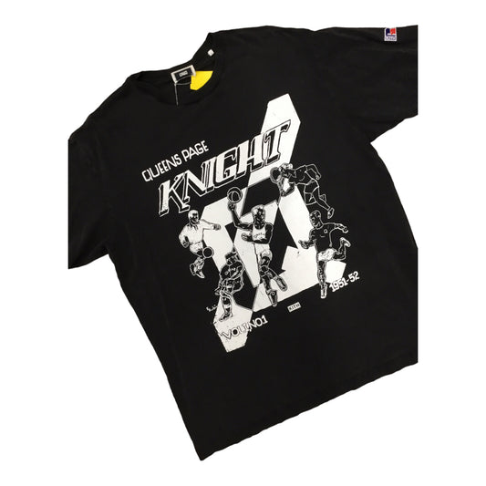 KITH X RUSSELL Queens Page Knights Men Sz L Black T-Shirt Deadstock Rare Hype