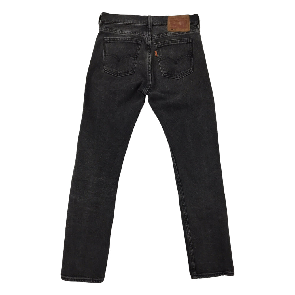 LEVI'S Vintage Orange Tab's 505 Ash Black Charcoal Denim Jeans sz 25