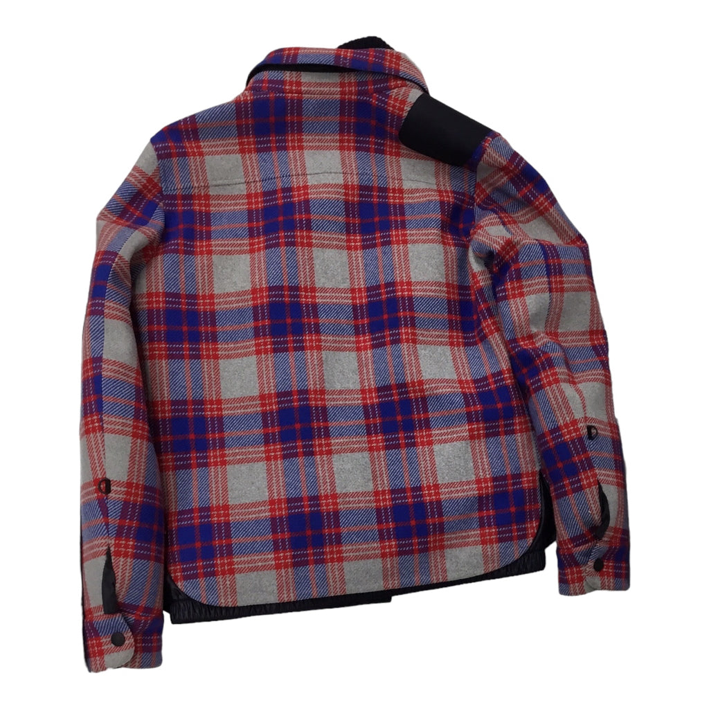MONCLER Plaid Wool Multi-Color Red/Blue/Gray/Black Mens Jacket Sz XXL Designer