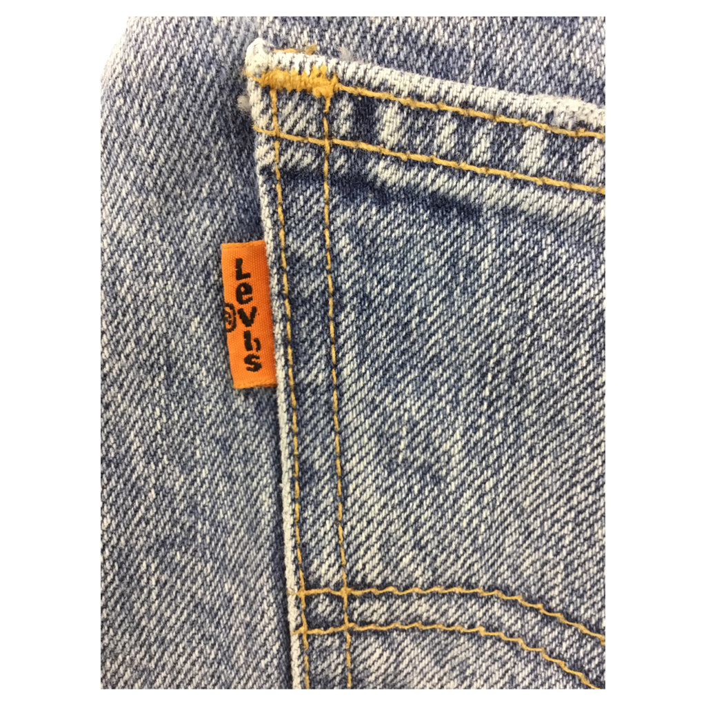 LEVI'S 505 26 Light Blue Denim Jeans Orange Tab Men 90s VTG Vintage
