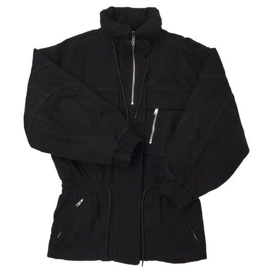 ALEXANDER WANG Heavy Duty S Black Coat Detachable Hood mens oversized y2k