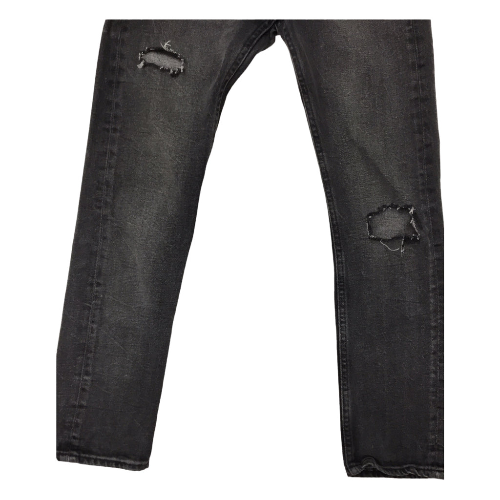 LEVI'S Vintage Orange Tab's 505 Ash Black Charcoal Denim Jeans sz 25