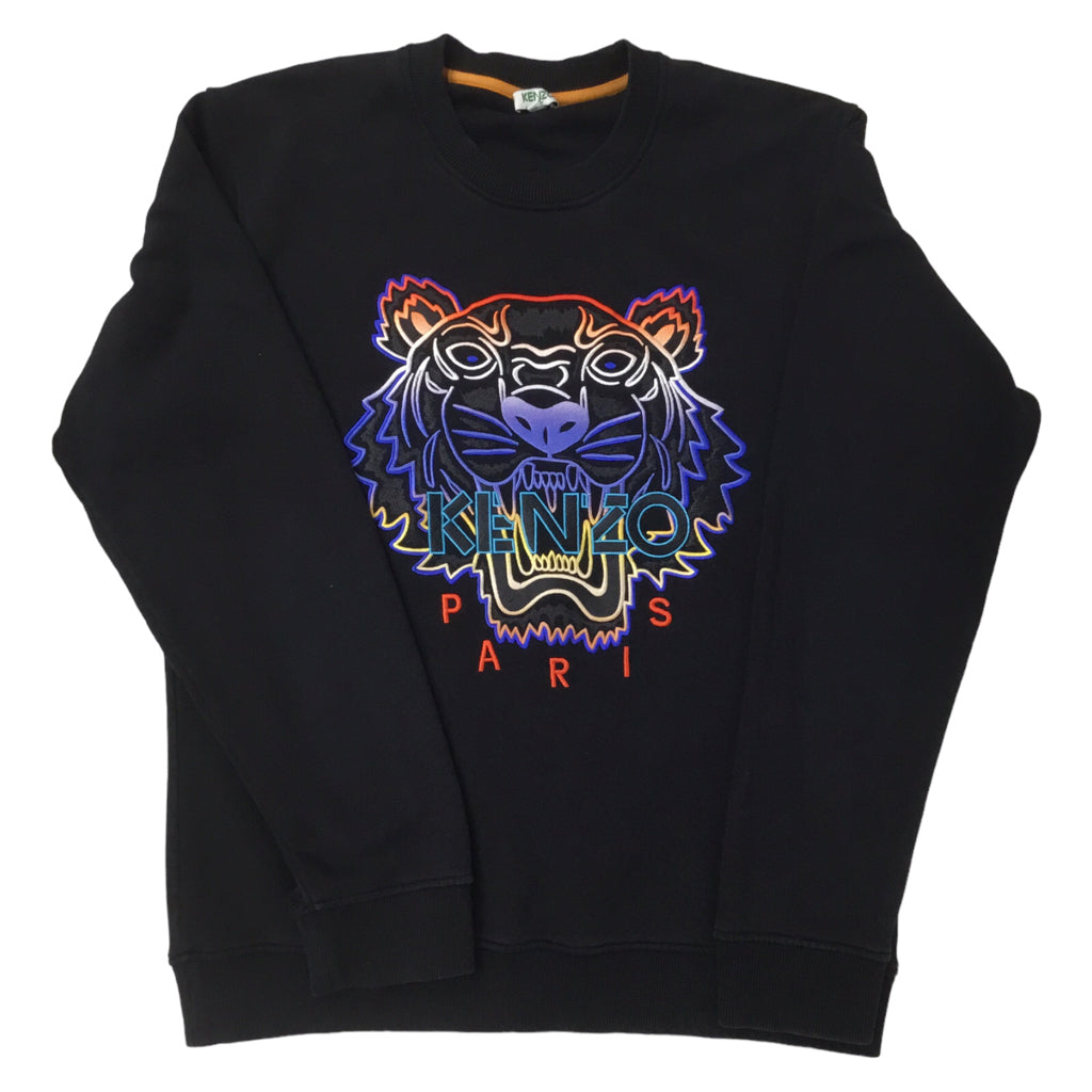KENZO BLACK PULLOVER SWEATER SIZE M