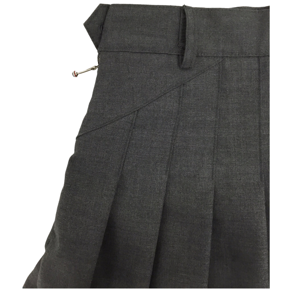 THOM BROWNE Gray Pleated Mini School Girl Skirt S 2 4