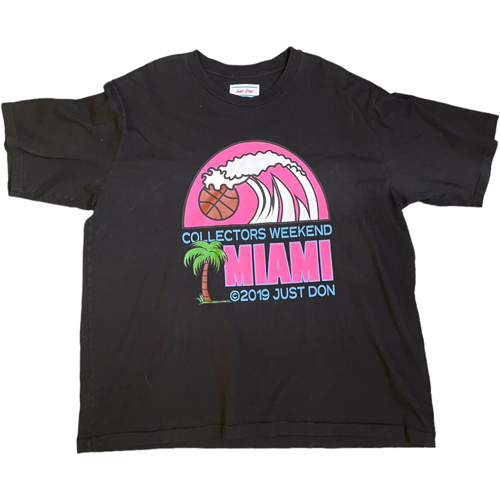 JUST DON "collectors weekend miami 2019" XL Black SS T-shirt tee made in usa